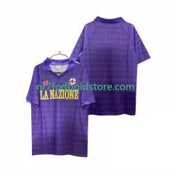 Fiorentina Trøje 1989 1990 Retro Mænd Hjemmebane Fodboldsæt Kortærmet