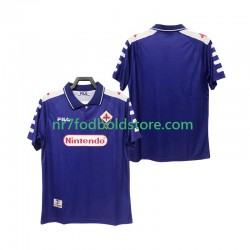 Fiorentina Trøje Retro Mænd Hjemmebane Fodboldsæt 1998 1999 Kortærmet