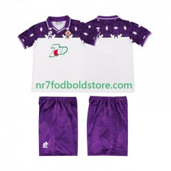 Fiorentina Trøje 1992 1993 Retro Børn Udebane Fodboldsæt Kortærmet