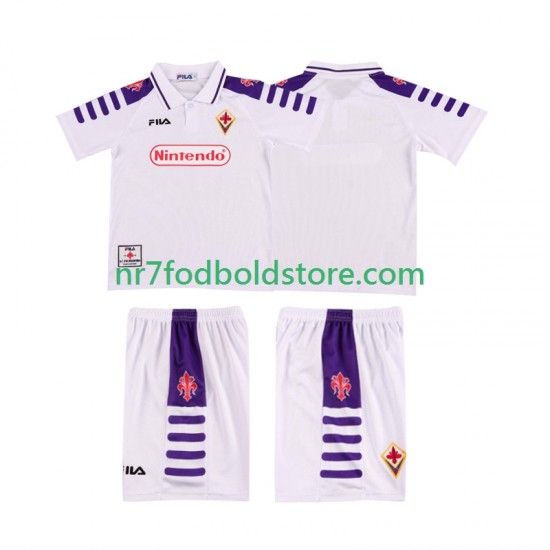 Fiorentina Trøje Retro Børn Udebane Fodboldsæt 1998 1999 Kortærmet
