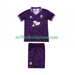 Fiorentina Trøje 1992 1993 Retro Børn Hjemmebane Fodboldsæt Kortærmet