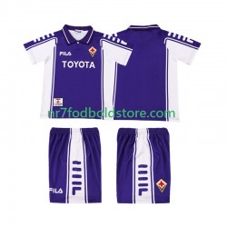 Fiorentina Trøje 2000 Retro Børn Hjemmebane Fodboldsæt 1999 Kortærmet