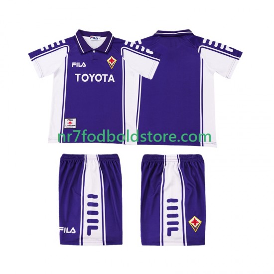Fiorentina Trøje 2000 Retro Børn Hjemmebane Fodboldsæt 1999 Kortærmet