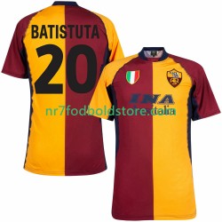AS Roma Trøje Batistuta 20 2000 2001 Retro Mænd Hjemmebane Fodboldsæt Kortærmet