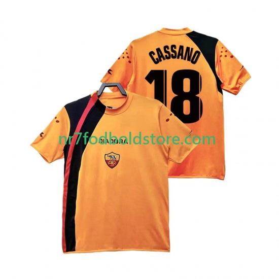 AS Roma Trøje CASSANO 18 2005 Retro Mænd Hjemmebane Fodboldsæt 2006 Kortærmet