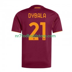 AS Roma Trøje Dybala 21 Mænd Hjemmebane Fodboldsæt 2025-2026 Kortærmet