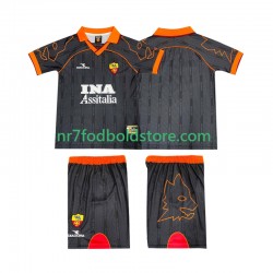 AS Roma Trøje 2000 Retro Børn Udebane Fodboldsæt 1999 Kortærmet