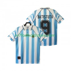 Argentina Trøje BATISTUTA 9 1996 1997 Retro Mænd Hjemmebane Fodboldsæt Kortærmet