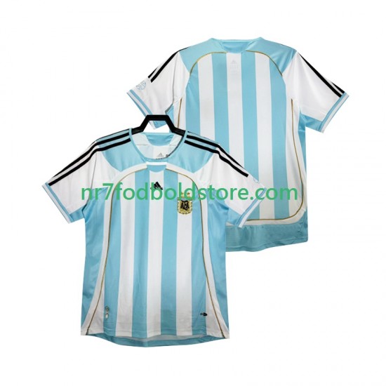 Argentina Trøje 2014 Retro Mænd Hjemmebane Fodboldsæt Kortærmet