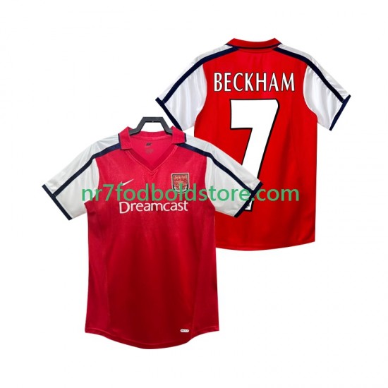 Arsenal Trøje BECKHAM 7 2001 Retro Mænd Hjemmebane Fodboldsæt 2002 Kortærmet