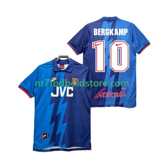 Arsenal Trøje BERGKAMP 10 1995 1996 Retro Mænd Udebane Fodboldsæt Kortærmet