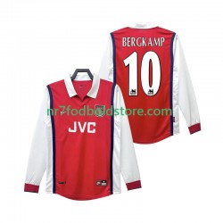 Arsenal Trøje BERGKAMP 10 Retro Mænd Hjemmebane Fodboldsæt 1998 1999 Langærmet