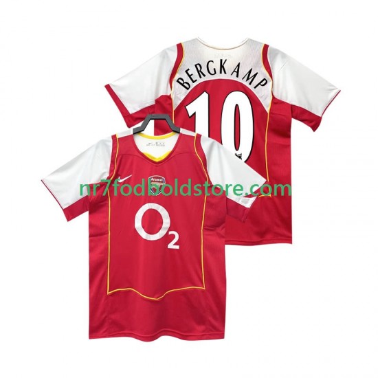 Arsenal Trøje BERGKAMP 10 2005 Retro Mænd Hjemmebane Fodboldsæt 2004 Kortærmet