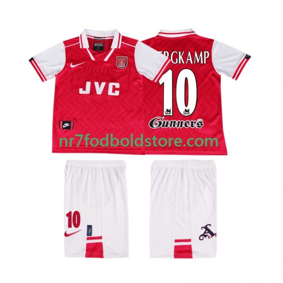 Arsenal Trøje BERGKAMP 10 1996 1997 Retro Børn Hjemmebane Fodboldsæt Kortærmet