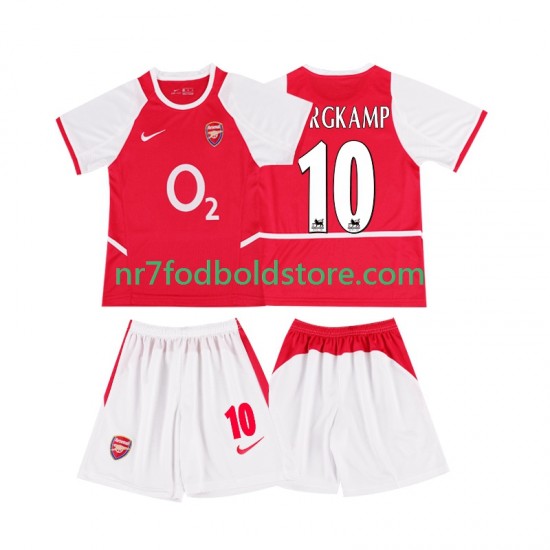 Arsenal Trøje BERGKAMP 10 2003 Retro Børn Hjemmebane Fodboldsæt 2002 Kortærmet