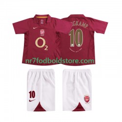 Arsenal Trøje BERGKAMP 10 2005 Retro Børn Hjemmebane Fodboldsæt 2006 Kortærmet