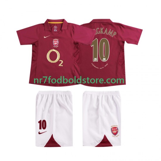 Arsenal Trøje BERGKAMP 10 2005 Retro Børn Hjemmebane Fodboldsæt 2006 Kortærmet