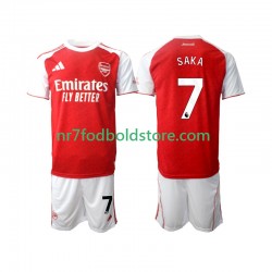 Arsenal Trøje Bukayo Saka 7 Børn Hjemmebane Fodboldsæt 2025-2026 Kortærmet