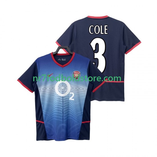 Arsenal Trøje COLE 3 Retro Mænd Udebane Fodboldsæt 2004 2002 Kortærmet