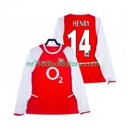 Arsenal Trøje Henry 14 2003 Retro Mænd Hjemmebane Fodboldsæt 2002 Langærmet
