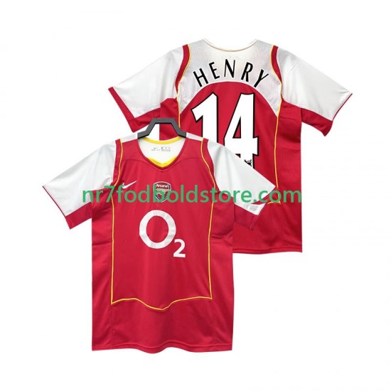 Arsenal Trøje Henry 14 2005 Retro Mænd Hjemmebane Fodboldsæt 2004 Kortærmet
