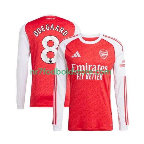 Arsenal Trøje Martin Odegaard 8 Mænd Hjemmebane Fodboldsæt 2025-2026 Langærmet