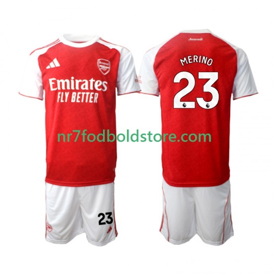 Arsenal Trøje Merino 23 Børn Hjemmebane Fodboldsæt 2025-2026 Kortærmet