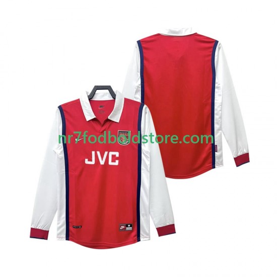 Arsenal Trøje Retro Mænd Hjemmebane Fodboldsæt 1998 1999 Langærmet