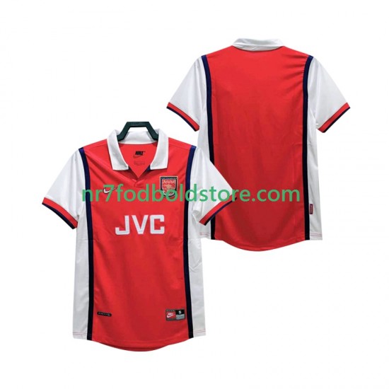 Arsenal Trøje Retro Mænd Hjemmebane Fodboldsæt 1998 1999 Kortærmet