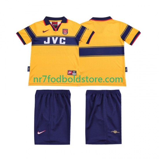 Arsenal Trøje 1997 Retro Børn Udebane Fodboldsæt 1999 Kortærmet