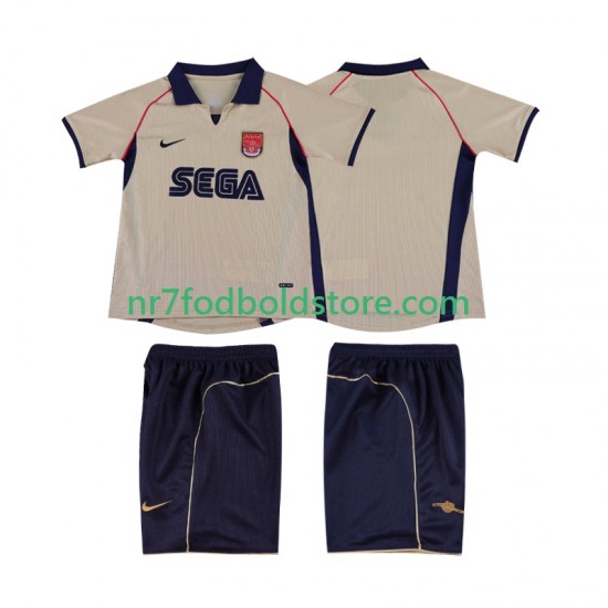 Arsenal Trøje 2001 Retro Børn Udebane Fodboldsæt 2002 Kortærmet