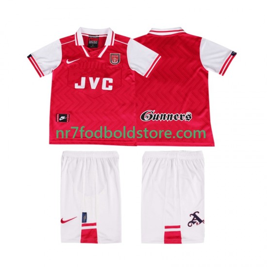 Arsenal Trøje 1996 1997 Retro Børn Hjemmebane Fodboldsæt Kortærmet