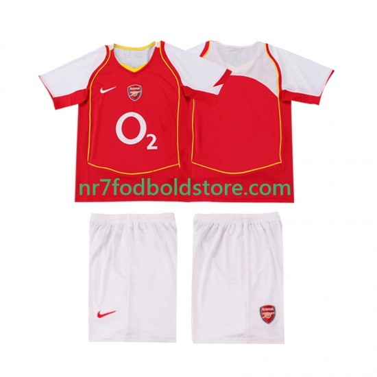 Arsenal Trøje 2005 Retro Børn Hjemmebane Fodboldsæt 2004 Kortærmet