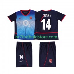 Arsenal Trøje Thierry Henry 14 Retro Børn Udebane Fodboldsæt 2004 2002 Kortærmet
