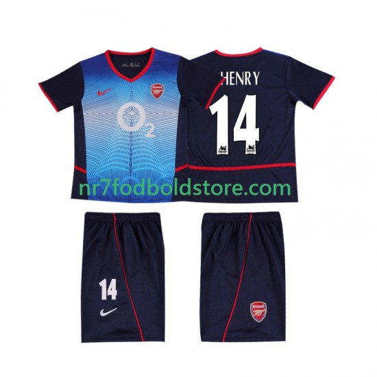 Arsenal Trøje Thierry Henry 14 Retro Børn Udebane Fodboldsæt 2004 2002 Kortærmet