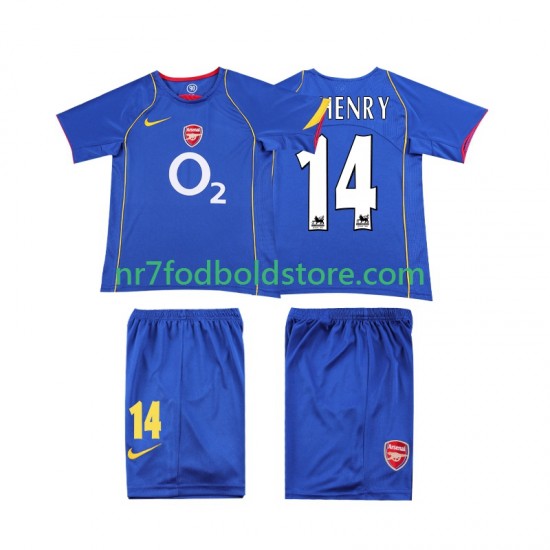 Arsenal Trøje Thierry Henry 14 2005 Retro Børn Udebane Fodboldsæt 2004 Kortærmet
