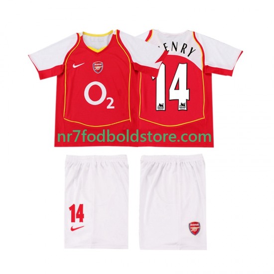 Arsenal Trøje Thierry Henry 14 2005 Retro Børn Hjemmebane Fodboldsæt 2004 Kortærmet