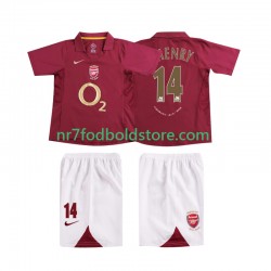 Arsenal Trøje Thierry Henry 14 2005 Retro Børn Hjemmebane Fodboldsæt 2006 Kortærmet