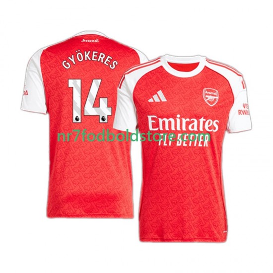 Arsenal Trøje Viktor Gyokeres 14 Mænd Hjemmebane Fodboldsæt 2025-2026 Kortærmet