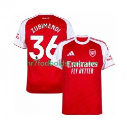 Arsenal Trøje Zubimendi 36 Mænd Hjemmebane Fodboldsæt 2025-2026 Kortærmet