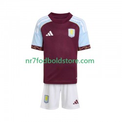 Aston Villa Trøje Børn Hjemmebane Fodboldsæt 2025-2026 Kortærmet