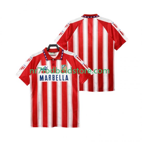 Atlético Madrid Trøje 1995 Retro Mænd Hjemmebane Fodboldsæt 1994 Kortærmet