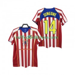 Atlético Madrid Trøje SIMEONE 14 2005 Retro Mænd Hjemmebane Fodboldsæt 2004 Kortærmet