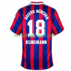 FC Bayern München Trøje Klinsmann 18 1995 1997 Retro Mænd Hjemmebane Fodboldsæt Kortærmet