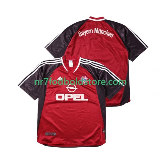 FC Bayern München Trøje 2001 Retro Mænd Hjemmebane Fodboldsæt 2002 Kortærmet