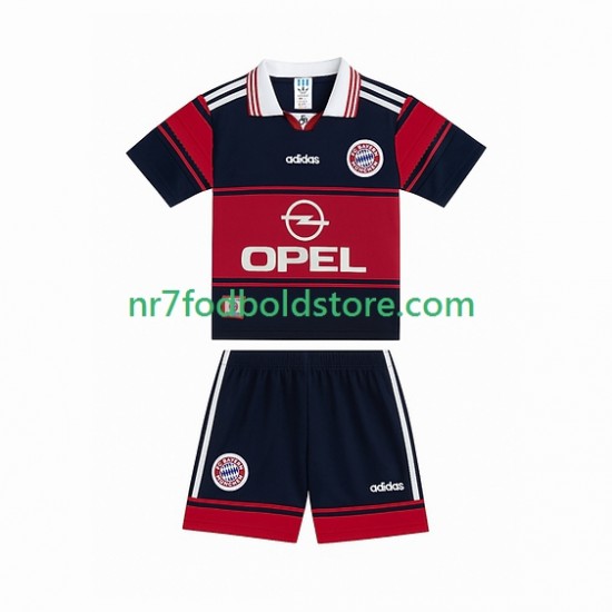 FC Bayern München Trøje 1997 Retro Børn Hjemmebane Fodboldsæt 1999 Kortærmet