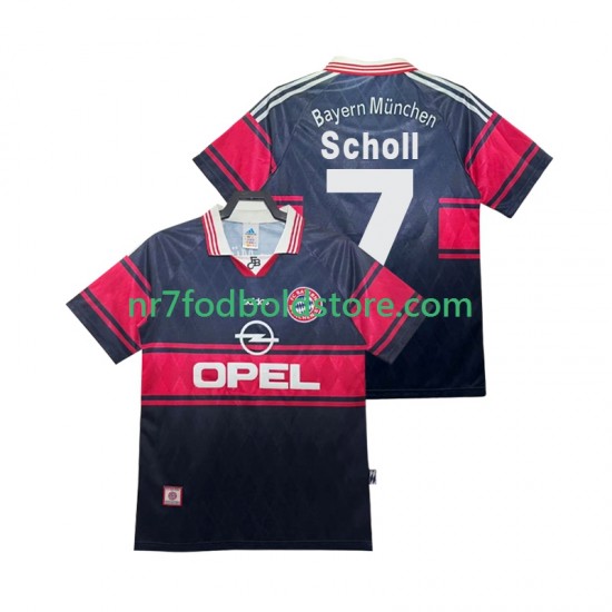 FC Bayern München Trøje Scholl 7 1997 Retro Mænd Hjemmebane Fodboldsæt 1999 Kortærmet