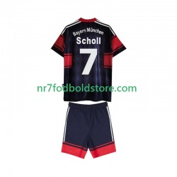 FC Bayern München Trøje Scholl 7 1997 Retro Børn Hjemmebane Fodboldsæt 1999 Kortærmet