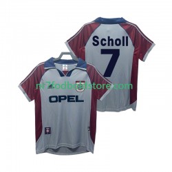 FC Bayern München Trøje Scholl 7 Retro Mænd 3. Valg Fodboldsæt 1998 1999 Kortærmet