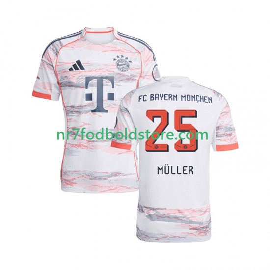 FC Bayern München Trøje Thomas Muller 25 Mænd Udebane Fodboldsæt 2025-2026 Kortærmet